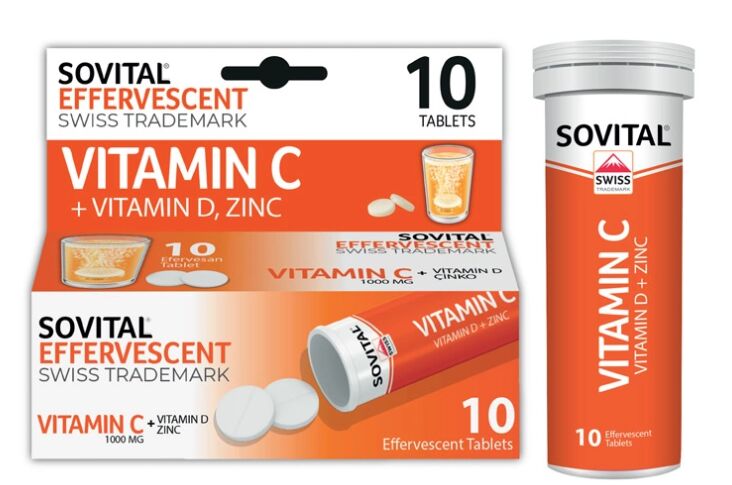 Sovital C Vitamini 1000 mg 10 lu Efervesan Tablet