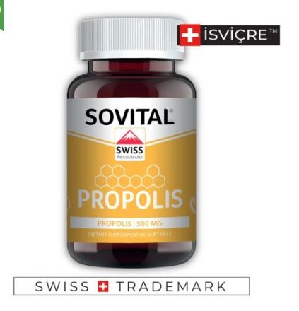 Sovital Propolis 500 mg Takviye Edici Gıda 60 Yumuşak Kapsül
