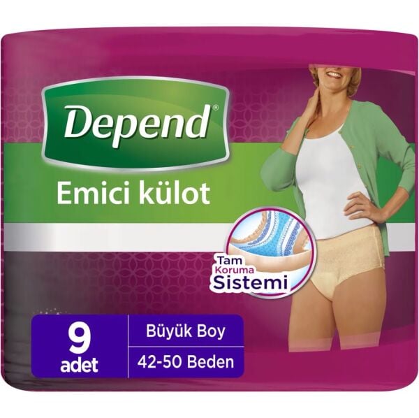Depend Emici Külot Kadın Büyük Boy 9 Adet