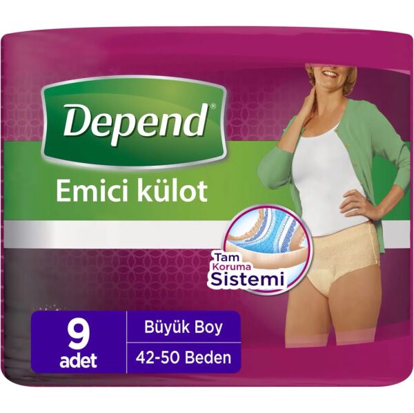 Depend Emici Külot Kadın Büyük Boy 9 Adet