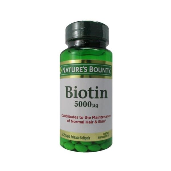 Nature's Bounty Biotin 5000ug 72 Kapsül
