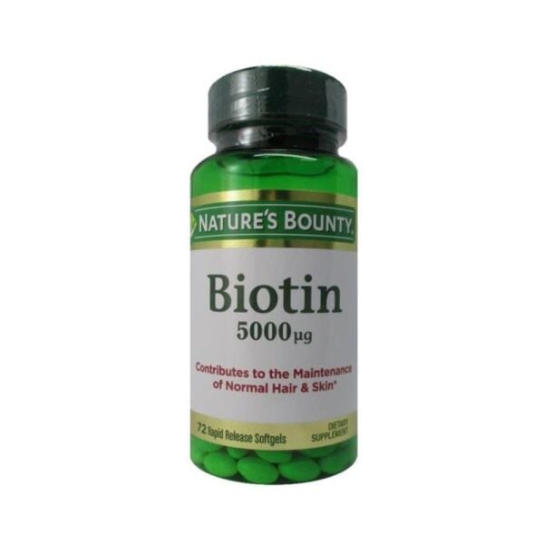 Nature's Bounty Biotin 5000ug 72 Kapsül