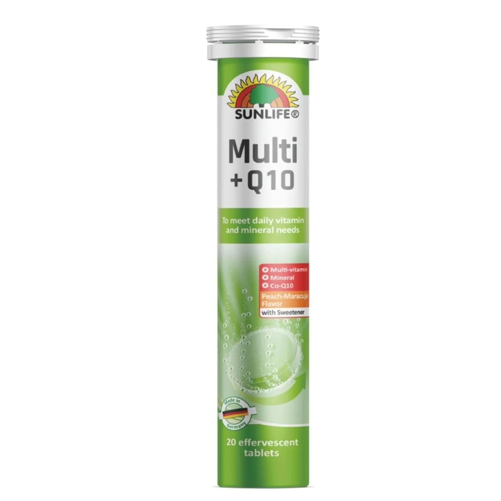 Sunlife Multivitamin + Mineral + Q10 20 Efervesan Tablet