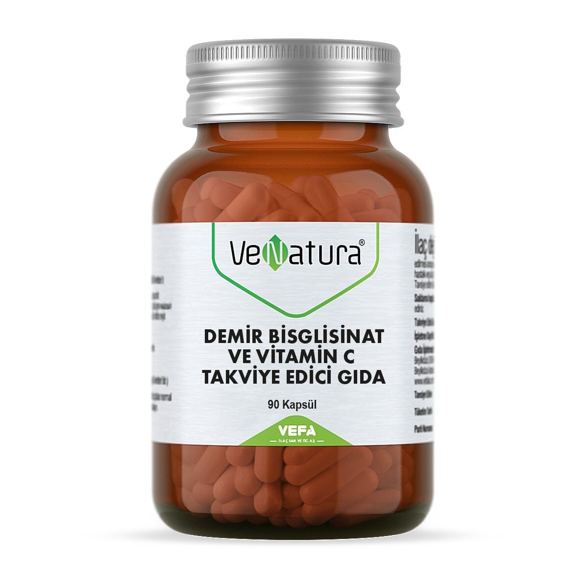 VeNatura Demir Bisglisinat ve Vitamin C 90 Kapsül