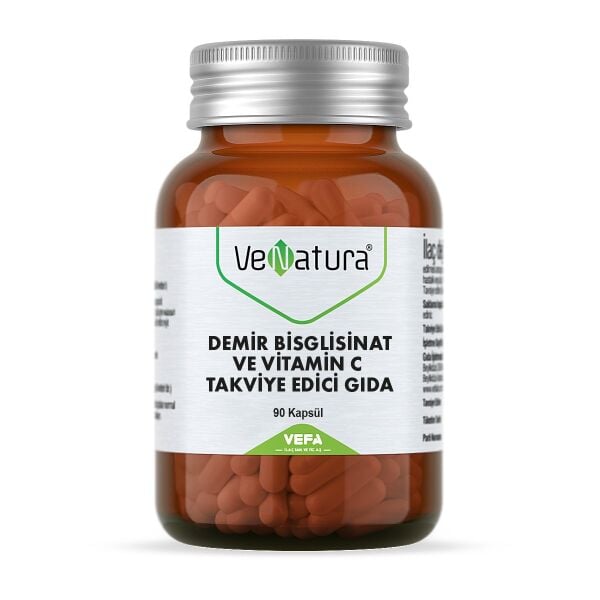 VeNatura Demir Bisglisinat ve Vitamin C 90 Kapsül