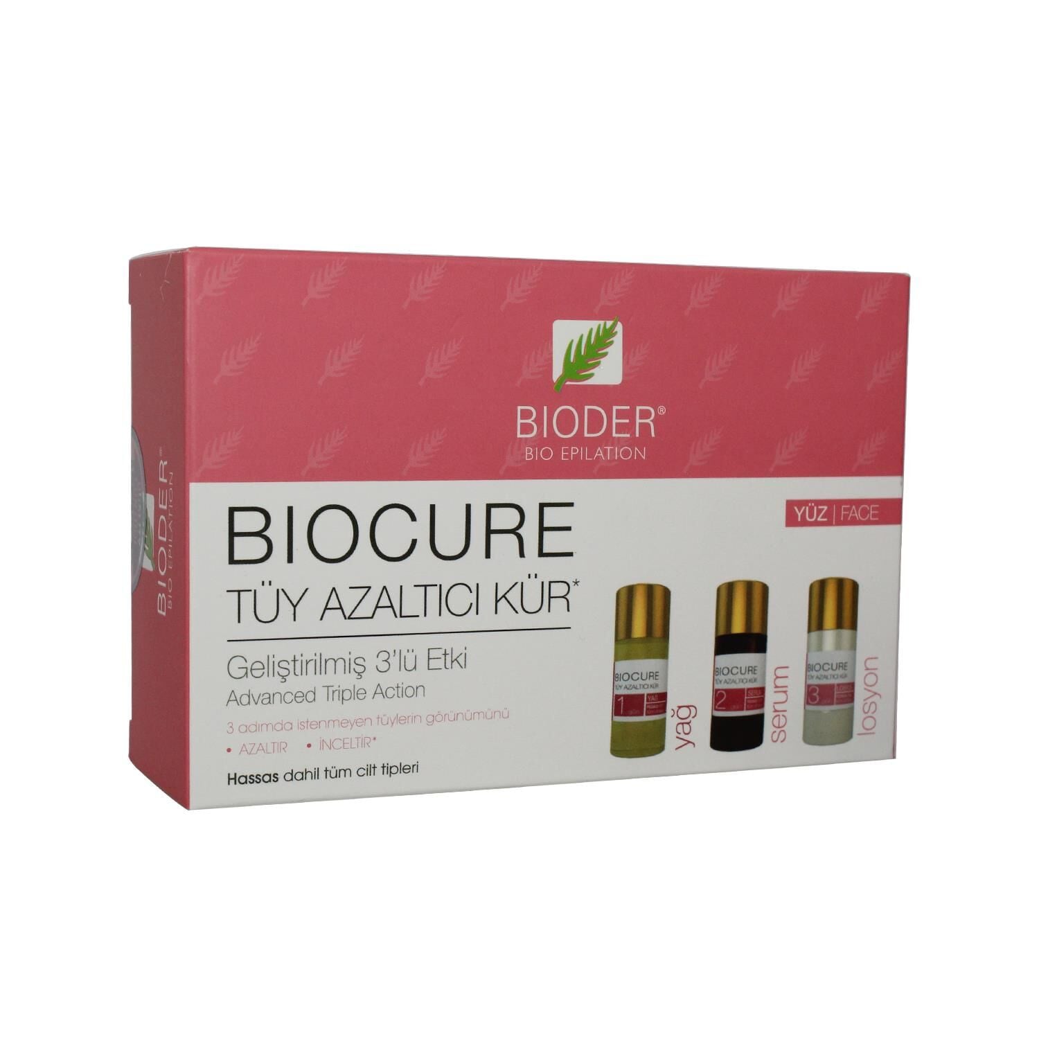 Bioder Biocure Tüy Azaltıcı Yüz Kürü 3x5 ml