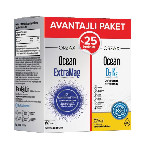 Ocean Extramag 60 Tablet + Ocean D3 K2 20 ml