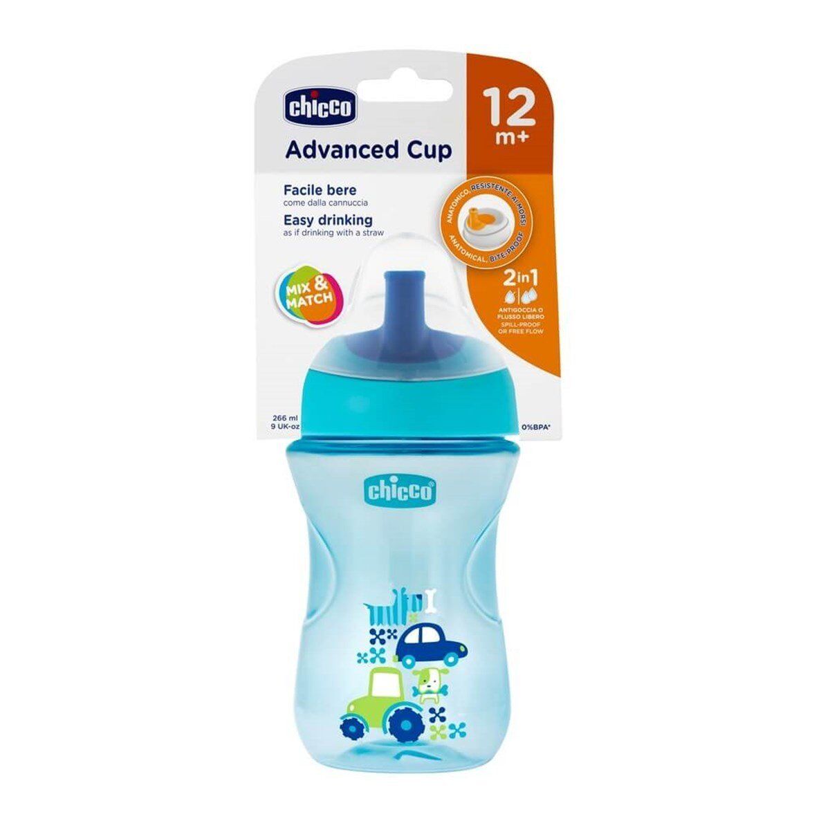 Chicco Advanced Cup 12m+ Pipetli Eğitim Bardağı Erkek