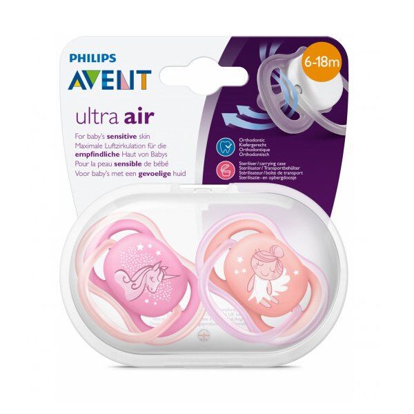 Philips Avent SCF345/22 Ultra Air Emzik 6-18 ay Kız-Desenli 2li