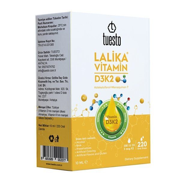 Tuesto Lalika Vitamin D3 K2 Damla 10ml