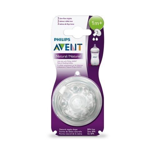Philips Avent Natural Doğal Biberon Emziği Silikon No:2 2 li 1 Ay+ Scf652/27
