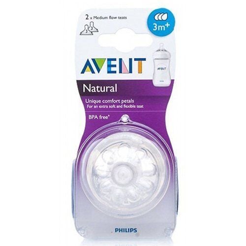 Philips Avent Natural Doğal Biberon Emziği Silikon No:3 2 li 3 Ay+ Scf653/27