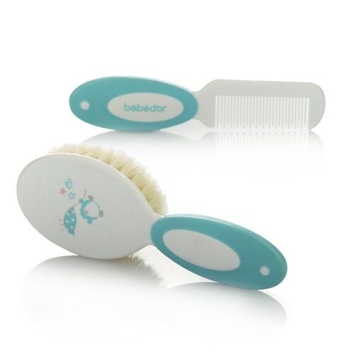 Bebedor Doğal Saç Fırçası Ve Tarak Seti Bebek 573