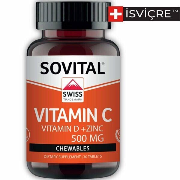 Sovital Vitamin C Vitamin D Çinko Chewable 30 Tablet