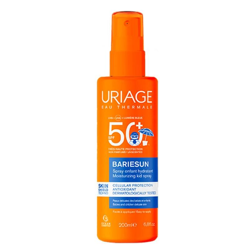 Uriage Bariesun SPF50+ Çocuklar İçin Yüz ve Vücut için Parfüm İçermeyen Güneş Koruyucu Sprey 200 ml