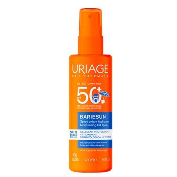 Uriage Bariesun SPF50+ Çocuklar İçin Yüz ve Vücut için Parfüm İçermeyen Güneş Koruyucu Sprey 200 ml