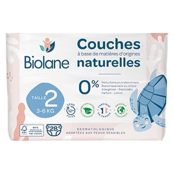 Biolane Natural Bebek Bezi 28 Adet 2 Beden - 3-6 Kg