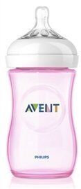 Philips Avent Natural PP Biberon 260 ml Tekli Pembe