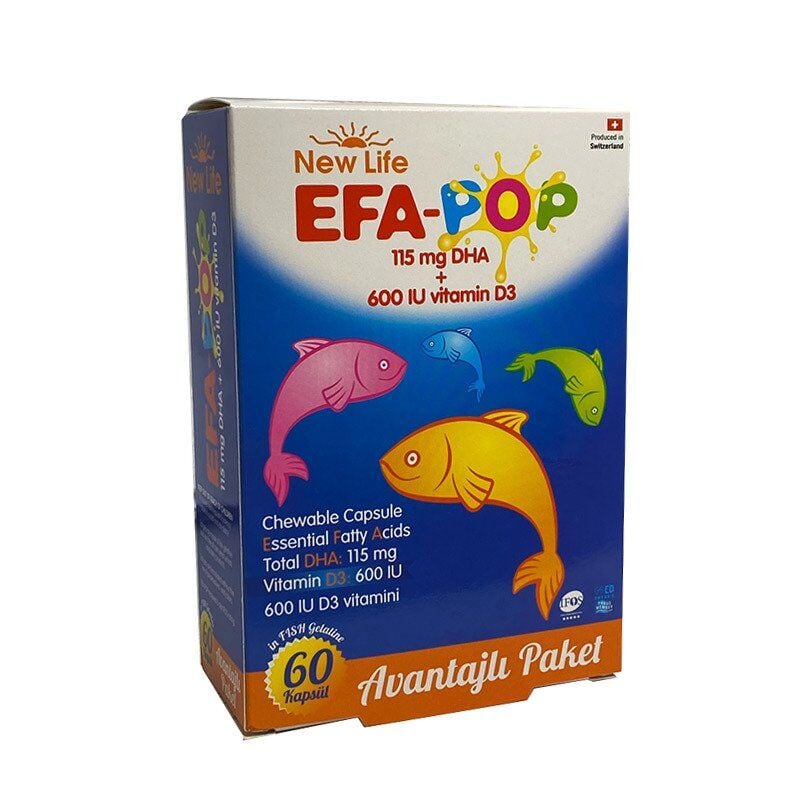 New Life Efa Pop Omega 3 60 Kapsül Balık Yağı