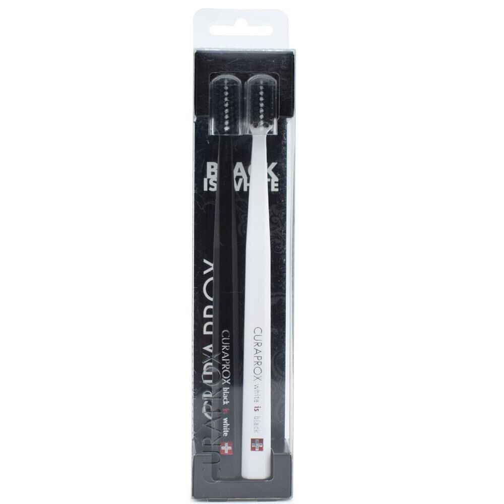 Curaprox Black is White Aktif Karbon Uçlu İkili Diş Fırçası