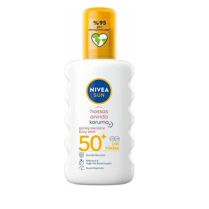 Nivea Sun Hassas Anında Koruma Güneş Koruyucu Sprey SPF50 200 ml