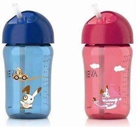 Philips Avent Pipetli Bardak Renkli Desenli 340 ml 18 ay+ Pipetli SCF762/00