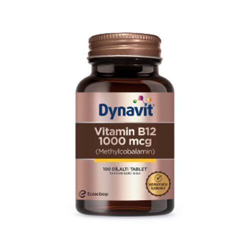 Dynavit Vitamin B12 1000 Mcg (Methylcobalamin) 100 Dilaltı Tablet