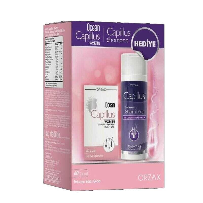 Orzax Ocean Capillus Women 60 Tablet Şampuan Hediyeli
