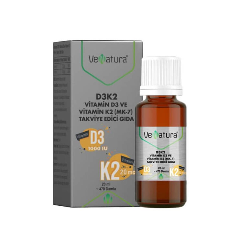 Venatura Vitamin D3 ve Menaquinon 7 20 ml