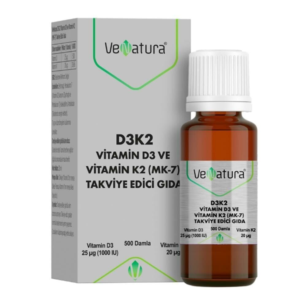 Venatura Vitamin D3 ve Menaquinon 7 20 ml