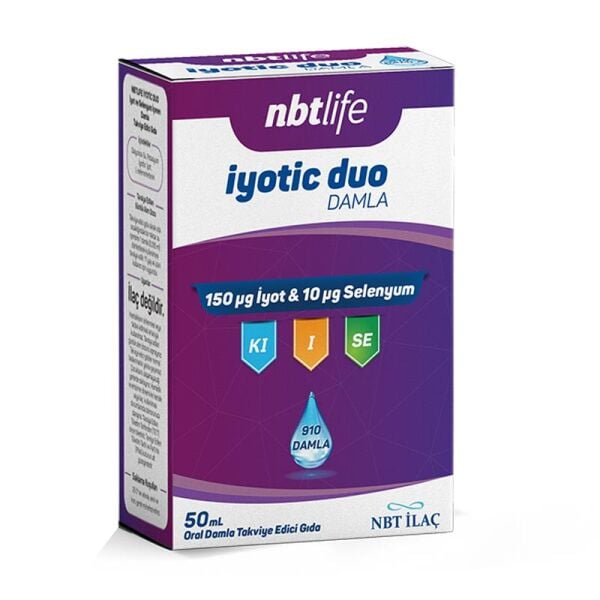 NbtLife İyotic Duo Damla 50 ml - İyot ve Selenyum içeren Damla