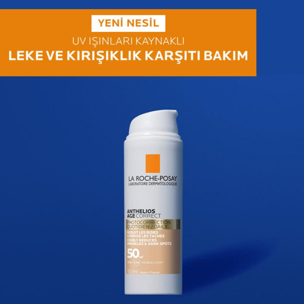 La Roche Posay Anthelios Age Correct Tinted SPF 50 Renkli Kırışıklık Karşıtı Krem 50 ml