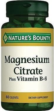 Natures Bounty Magnesium Citrate Plus with Vitamin B6 60 Kaplet