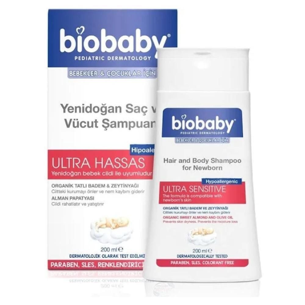 Biobaby Yenidoğan Saç ve Vücut Şampuanı 200ml