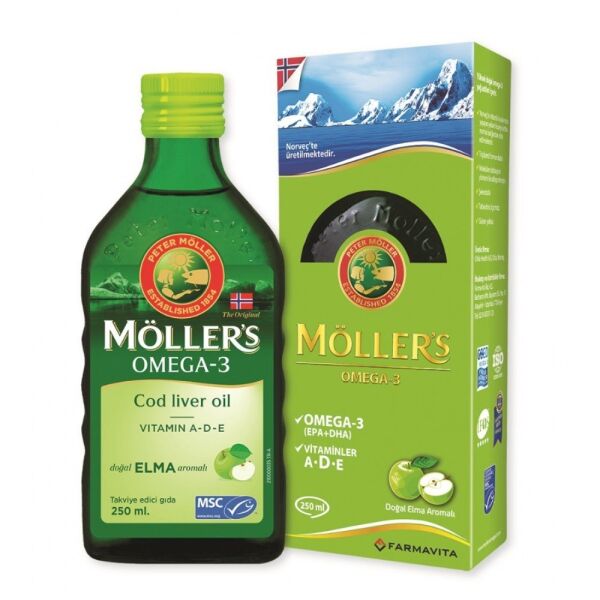 Möllers Elma Aromalı Balık Yağı Şurubu 250 ml