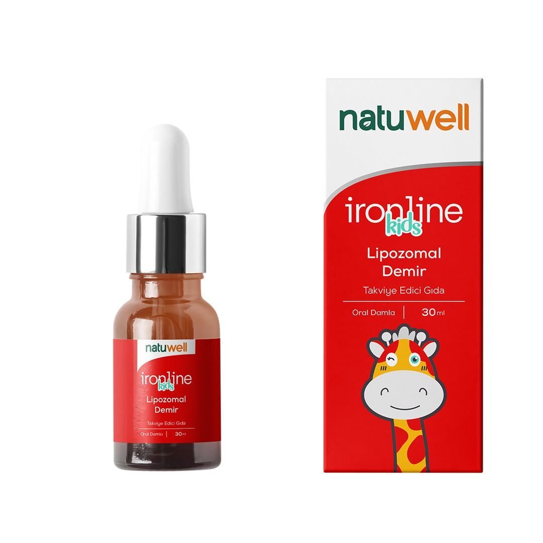 Natuwell Ironline Kids Lipozomal Demir İçeren Sıvı Takviye Edici Gıda 30 ml