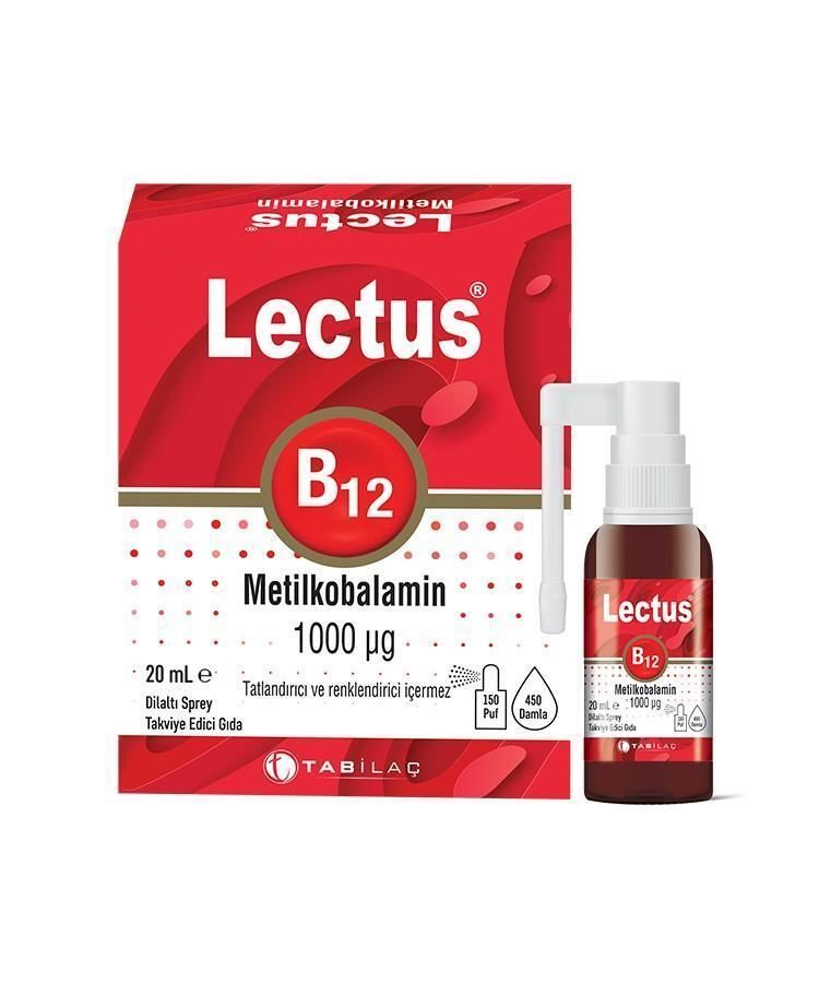 Lectus Metilkobalamin B12 Dilaltı Sprey 20 ml