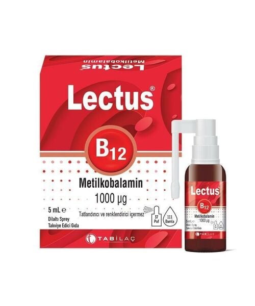 Lectus Metilkobalamin B12 Dil Altı Sprey 5 ml