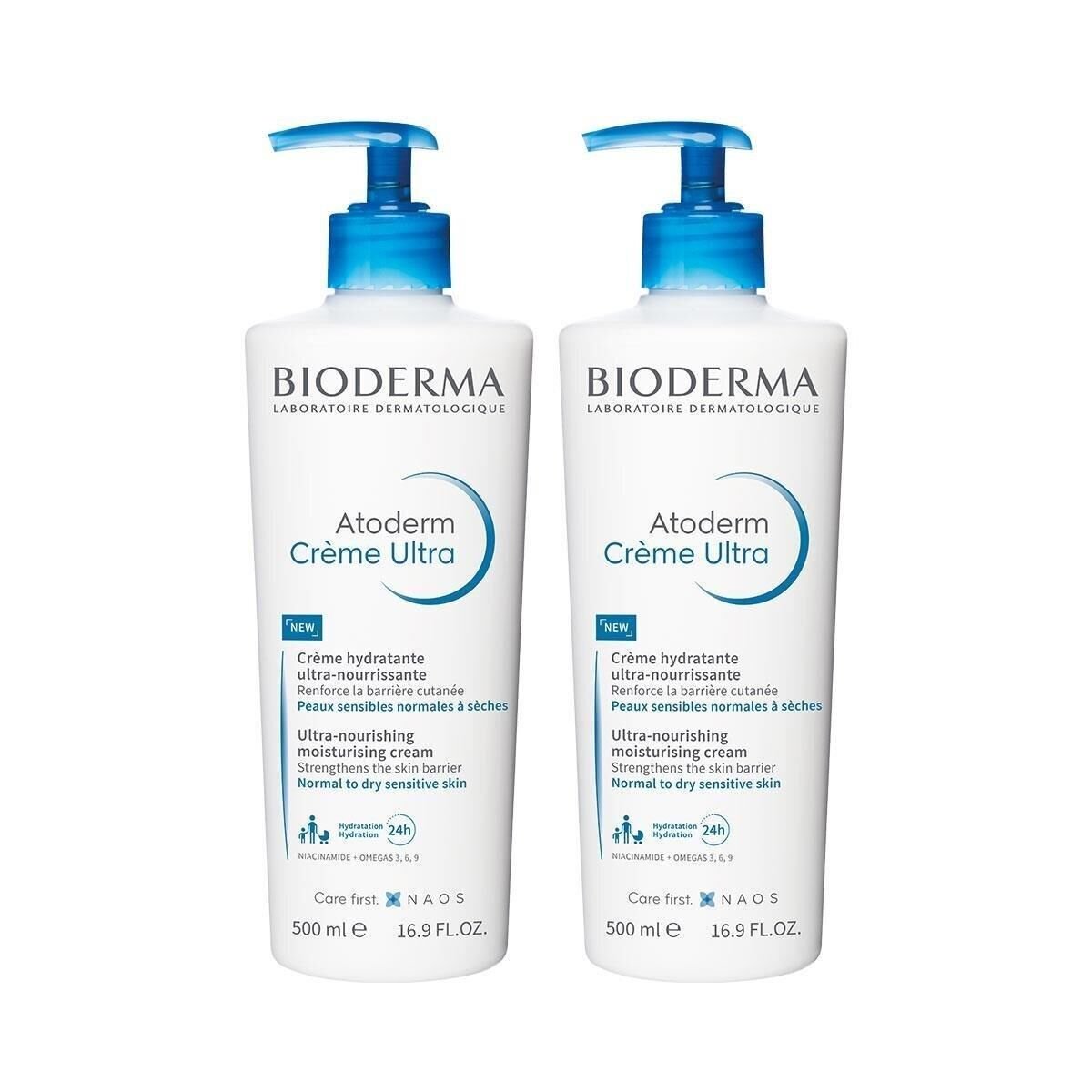 Bioderma Atoderm Cream Ultra 500 ml 2'li Paket Kuru Ciltler için Nemlendirici Krem