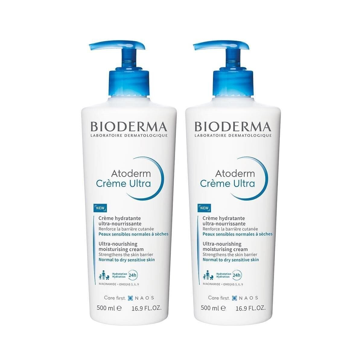 Bioderma Atoderm Cream Ultra 500 ml 2'li Paket Kuru Ciltler için Nemlendirici Krem