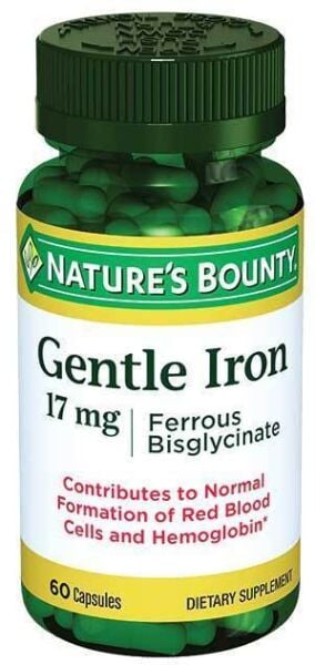 Nature's Bounty Gentle Iron 17mg 60 Kapsül