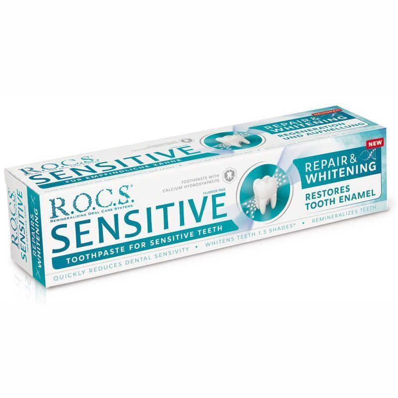 ROCS Sensitive Onarım ve Beyazlatma Florürsüz Diş Macunu