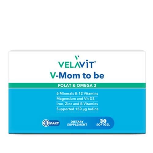 Velavit V-Mom To Be Folat ve Omega3 30 Softgel
