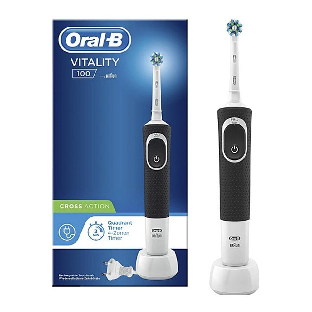 Oral-B Vitality 100 Cross Action Siyah Şarjlı Diş Fırçası