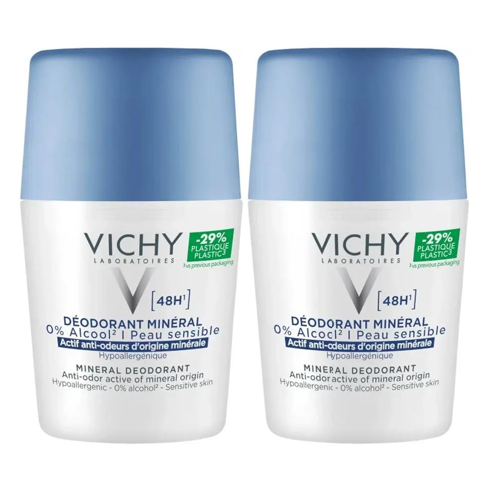 Vichy Deo Rollon Mineral 50 ml Aluminum Free 48 saat Etki 2li Paket