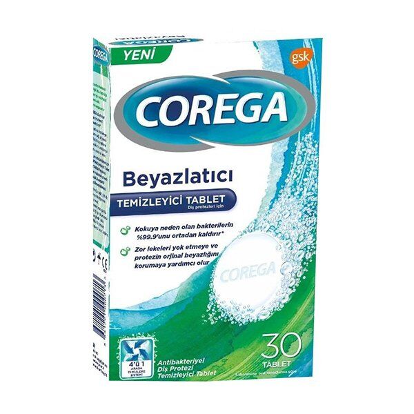 Corega Beyazlatıcı Tablet 30 Adet