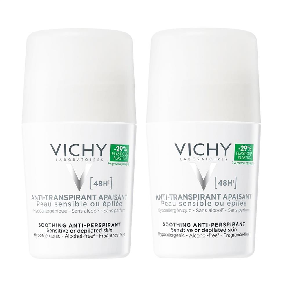Vichy Deo Rollon Terleme Karşıtı Deodorant 50 ml Sensitive Beyaz 2li Paket