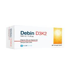 Debin D3K2 Takviye Edici Gıda 60 Yumuşak Kapsül