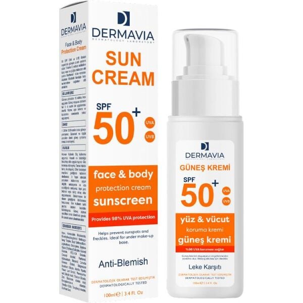 Dermavia Spf+50 Güneş Kremi Lekeli Karşıtı 100 Ml