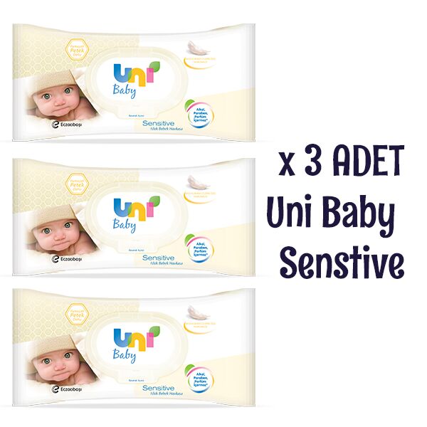 Uni Baby Sensitive Islak Havlu 3 lü